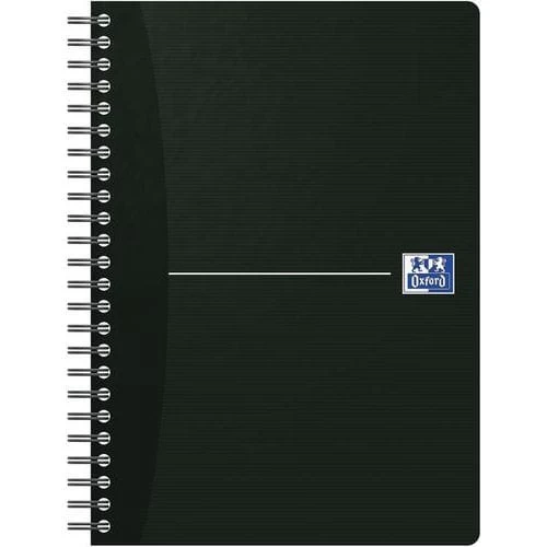Office Wire-bound Notebook 148x210 180 Pages 90 g 5x5 Sq. Black - Oxford 1 Office Wire-bound Notebook 148x210 180 Pages 90 g 5x5 Sq. Black - Oxford