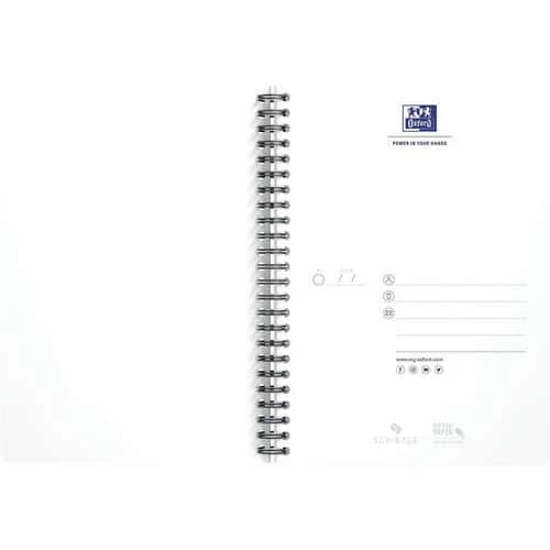 Office Wire-bound Notebook 148x210 180 Pages 90 g 5x5 Sq. Black - Oxford 4 Office Wire-bound Notebook 148x210 180 Pages 90 g 5x5 Sq. Black - Oxford - Image 4