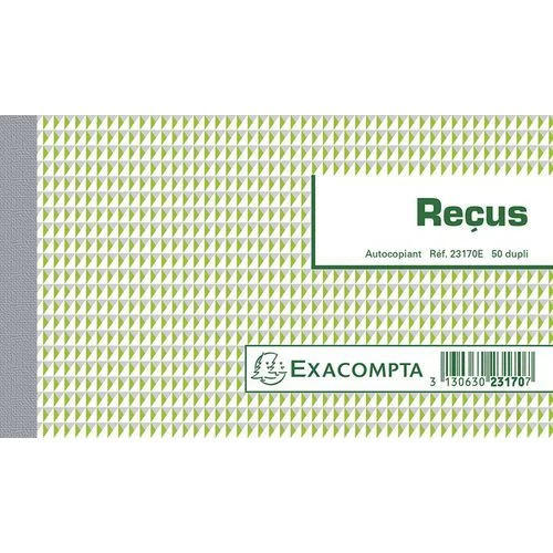 Exacompta Receipts Book - 10.5 X 18 cm - 50 double Sheets - Carbonless Paper 1 Exacompta Receipts Book - 10.5 X 18 cm - 50 double Sheets - Carbonless Paper