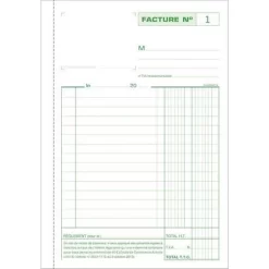Exacompta Invoice Book With VAT Option - 21 x 14.8 cm - 50 Double Pages - Carbonless -Avery Store AIG3081579