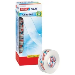 Tesa Crystal Adhesive Tape, 33 m X 19 mm - Pack Of 8