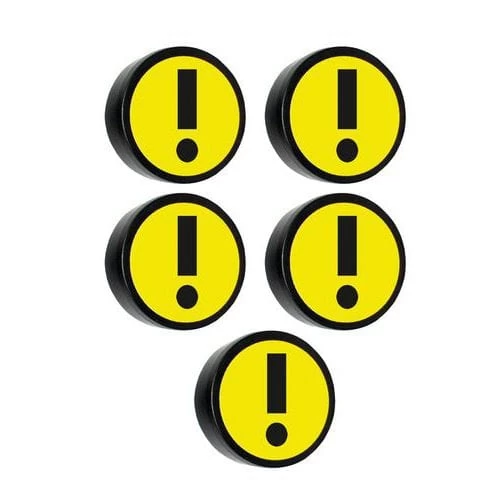Round Magnet With Exclamation Mark Symbol 2 Round Magnet With Exclamation Mark Symbol - Image 2