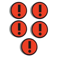 Round Magnet With Exclamation Mark Symbol 5 Round Magnet With Exclamation Mark Symbol -Avery Store AIG3118108