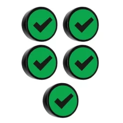 Round Magnet With Tick Symbol