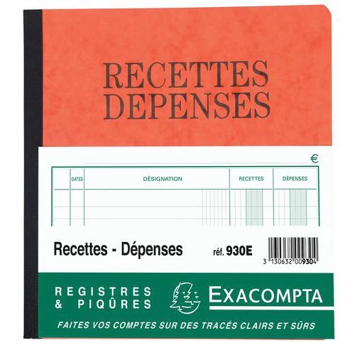 Exacompta Receipts And Expenses Logbook 21 X 19 cm - 80 pages 1 Exacompta Receipts And Expenses Logbook 21 X 19 cm - 80 pages