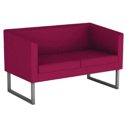Punto Two-seater Fabric Sofa For Reception Areas 1 Punto Two-seater Fabric Sofa For Reception Areas