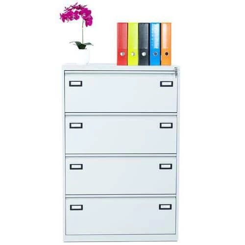 Filing Cabinet With Double-width Drawers - Manutan 2 Filing Cabinet With Double-width Drawers - Manutan - Image 2