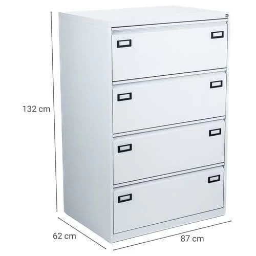 Filing Cabinet With Double-width Drawers - Manutan 1 Filing Cabinet With Double-width Drawers - Manutan