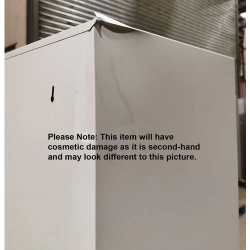 Used 4 Shelf Metal Office Cupboard - Light Grey - 1950x1200x420 2 Used 4 Shelf Metal Office Cupboard - Light Grey - 1950x1200x420 - Image 2