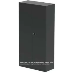 Dynamic Used 3 Shelf Stationery Cupboard - Black 914x40 Cm - Bisley