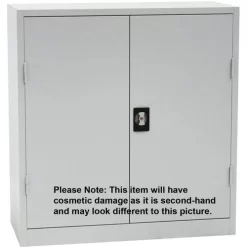 Used Grey Storage Cupboard 2 Shelves HxWxD 1060x1000x450mm 5 Used Grey Storage Cupboard 2 Shelves HxWxD 1060x1000x450mm -Avery Store AIG33867933