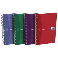 Oxford Office Spiral Notebook 11 X 17Ā cm, 180 Pages, 90Ā g - Small Squares - Assorted - Pack Of 10