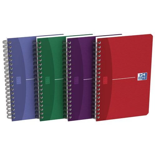 Oxford Office Spiral Notebook 11 X 17 cm, 180 Pages, 90 g - Small Squares - Assorted - Pack Of 10 1 Oxford Office Spiral Notebook 11 X 17 cm, 180 Pages, 90 g - Small Squares - Assorted - Pack Of 10