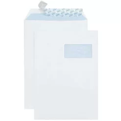 White Vellum Envelope, 90 g - With Window