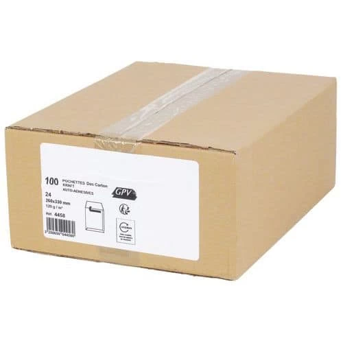 Kraft Cardboard-backed Envelopes, Brown, 120 g - Box Of 100 1 Kraft Cardboard-backed Envelopes, Brown, 120 g - Box Of 100