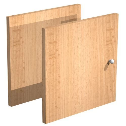 Door For Maxicube Storage Cabinet - Aluminium/Beech - Pack Of 2 1 Door For Maxicube Storage Cabinet - Aluminium/Beech - Pack Of 2