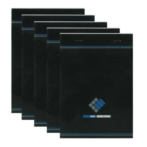 Oxford 001 Direction A5 Stapled Desk Pad - 200 Pages - 70 g - Small Squares - Pack Of 5 1 Oxford 001 Direction A5 Stapled Desk Pad - 200 Pages - 70 g - Small Squares - Pack Of 5