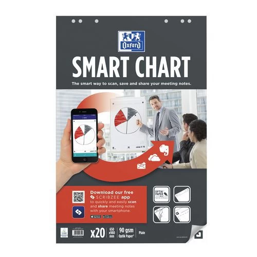 Oxford SmartChart Plain Pad For Boards And Flip Charts 1 Oxford SmartChart Plain Pad For Boards And Flip Charts