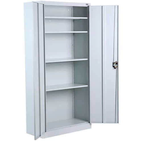 Tall Metal Cupboard - Adjustable Shelves - Flat Pack - Manutan Aris 3 Tall Metal Cupboard - Adjustable Shelves - Flat Pack - Manutan Aris - Image 3