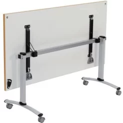 Mobile Table With A Folding Rectangular Top - Beech