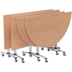 Mobile Table With A Folding Rectangular Top - Beech -Avery Store AIG360276