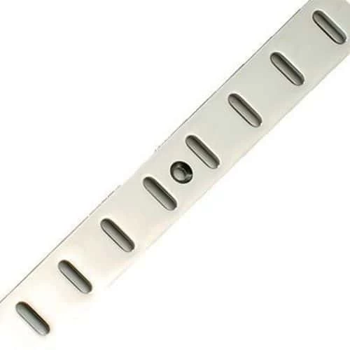 Flat Bookcase Strip - 1829 X 19mm - Satin Chrome Plated 1 Flat Bookcase Strip - 1829 X 19mm - Satin Chrome Plated