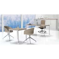 Combi-Classic Straight Desk - Grey - Adjustable Legs -Avery Store AIG3672247