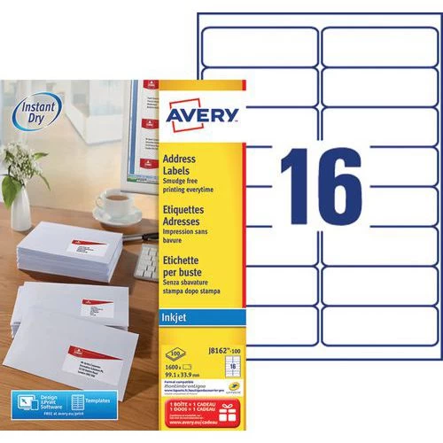 Avery White Address Label - Ink Jet Printing 1 Avery White Address Label - Ink Jet Printing