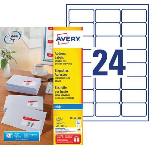 Avery White Address Label - Ink Jet Printing 2 Avery White Address Label - Ink Jet Printing - Image 2