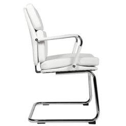 Reception Office Chairs - Faux Leather - Retro Cantilever Style -Avery Store AIG3820231