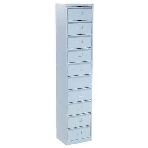 Cabinet With Flip-down Drawers - Ten Compartments - Manutan 4 Cabinet With Flip-down Drawers - Ten Compartments - Manutan - Image 4