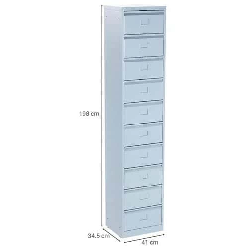 Cabinet With Flip-down Drawers - Ten Compartments - Manutan 13 Cabinet With Flip-down Drawers - Ten Compartments - Manutan - Image 13