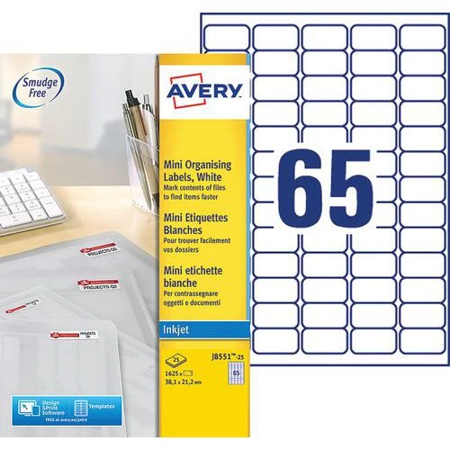 Avery Mini Transparent Label 38.1x21.2 mm - Inkjet Printing 2 Avery Mini Transparent Label 38.1x21.2 mm - Inkjet Printing - Image 2