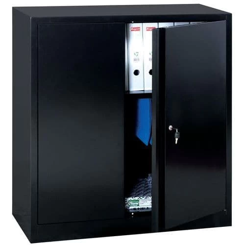 Compact, Single-unit Cabinet With Hinged Doors - Height 100 cm - Manutan 2 Compact, Single-unit Cabinet With Hinged Doors - Height 100 cm - Manutan - Image 2