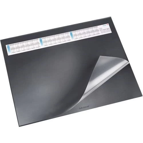 Black Desk Blotter With Transparent Flap 40 X 53 cm 1 Black Desk Blotter With Transparent Flap 40 X 53 cm