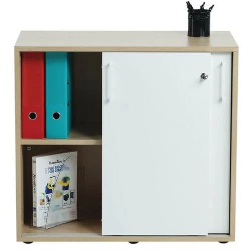 Misao Cabinet With Sliding Doors, Height 75 cm - Manutan 9 Misao Cabinet With Sliding Doors, Height 75 cm - Manutan - Image 9