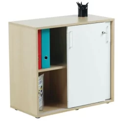 Misao Cabinet With Sliding Doors, Height 75 cm - Manutan