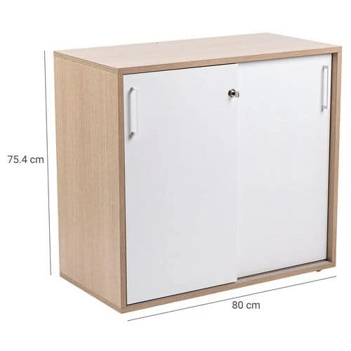 Misao Cabinet With Sliding Doors, Height 75 cm - Manutan 2 Misao Cabinet With Sliding Doors, Height 75 cm - Manutan - Image 2