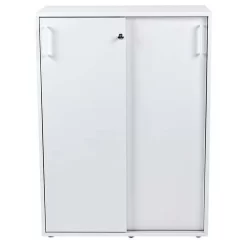 Misao Low Cabinet With Sliding Doors - Manutan -Avery Store AIG38810361