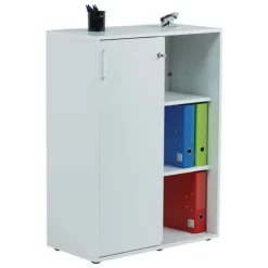Misao Low Cabinet With Sliding Doors - Manutan -Avery Store AIG38810363