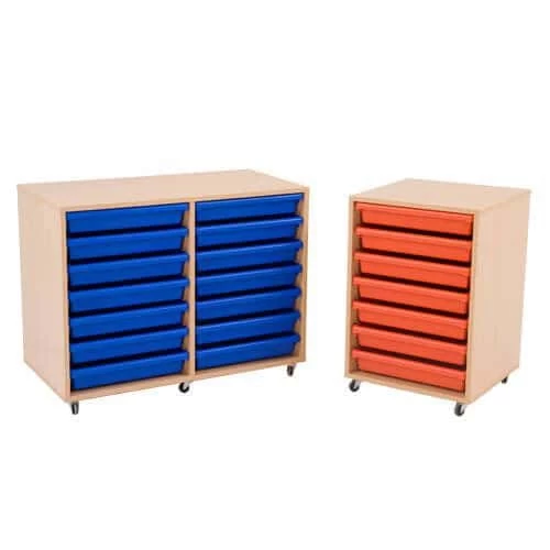 Mobile Melamine Storage Unit Complete With A3 Gratnells Trays 2 Mobile Melamine Storage Unit Complete With A3 Gratnells Trays - Image 2