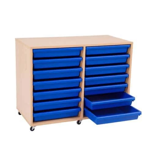 Mobile Melamine Storage Unit Complete With A3 Gratnells Trays 4 Mobile Melamine Storage Unit Complete With A3 Gratnells Trays - Image 4