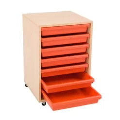 Mobile Melamine Storage Unit Complete With A3 Gratnells Trays