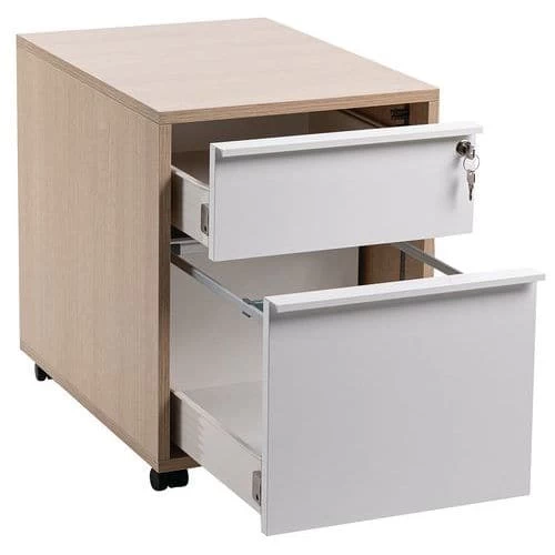 Misao Mobile Cabinet With One Drawer + One Suspension File Drawer - Manutan 10 Misao Mobile Cabinet With One Drawer + One Suspension File Drawer - Manutan - Image 10
