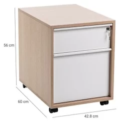 Misao Mobile Cabinet With One Drawer + One Suspension File Drawer - Manutan 33 Misao Mobile Cabinet With One Drawer + One Suspension File Drawer - Manutan -Avery Store AIG38940497