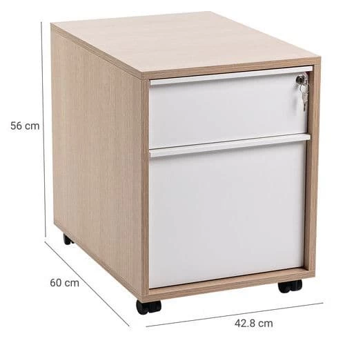 Misao Mobile Cabinet With One Drawer + One Suspension File Drawer - Manutan 16 Misao Mobile Cabinet With One Drawer + One Suspension File Drawer - Manutan - Image 16