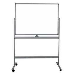 Mobile And Reversible Lacquered Magnetic Whiteboard - Manutan