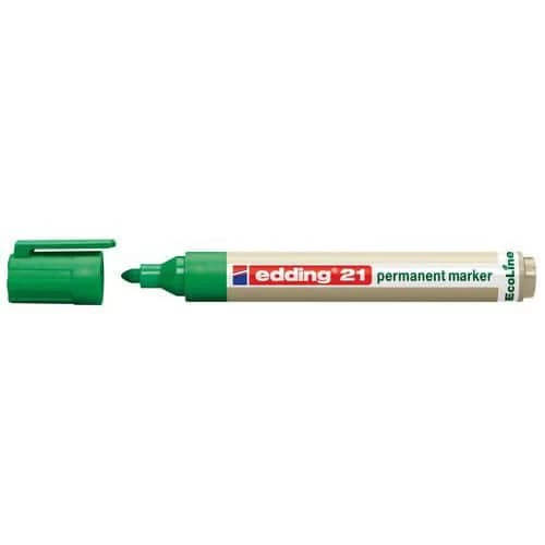 Edding Ecoline 21 Permanent Marker - Bullet Tip - Edding 1 Edding Ecoline 21 Permanent Marker - Bullet Tip - Edding