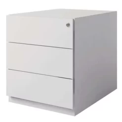 Low Mobile Metal Filing Cabinet - 3 Drawers - Bisley