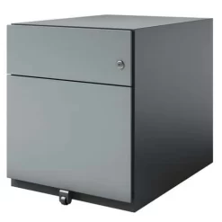 Low Mobile Metal Filing Cabinet - 2 Drawers - Bisley